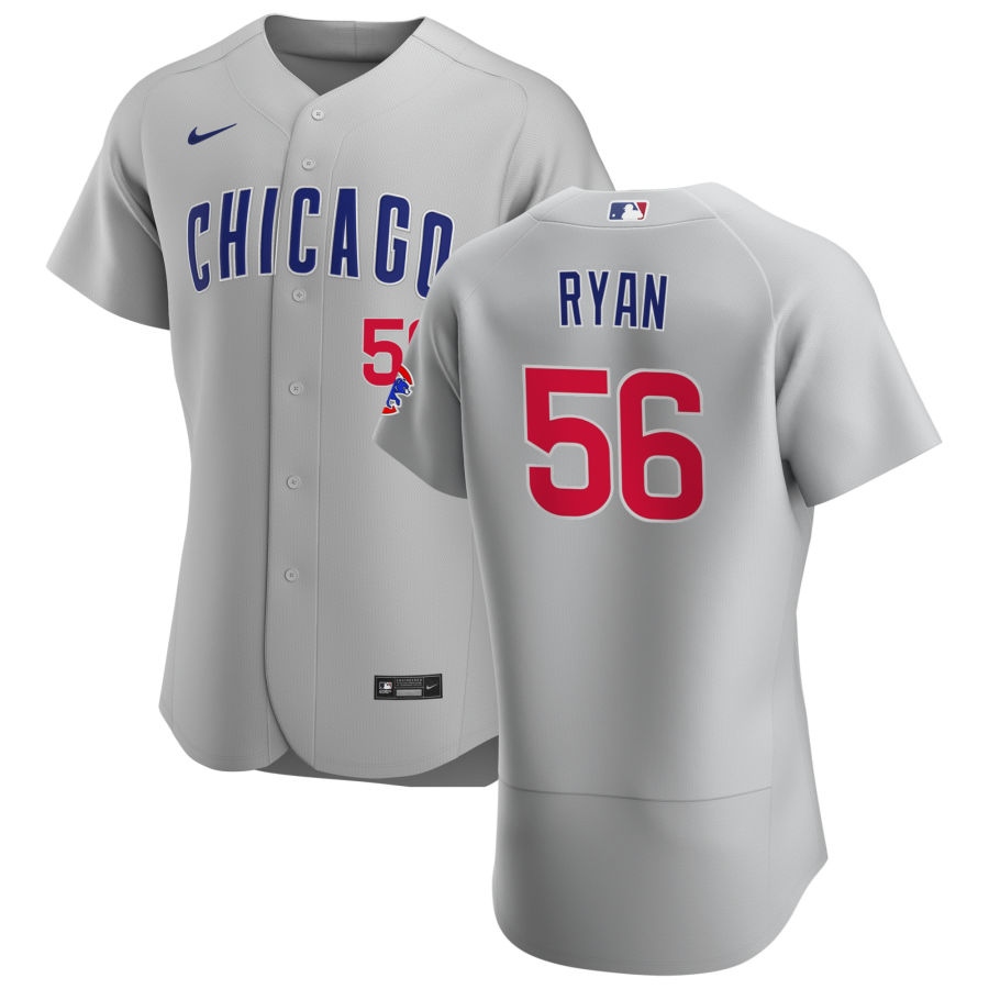 Chicago Cubs #56 Kyle Ryan Men Nike Gray Road 2020 Authentic Team Jersey